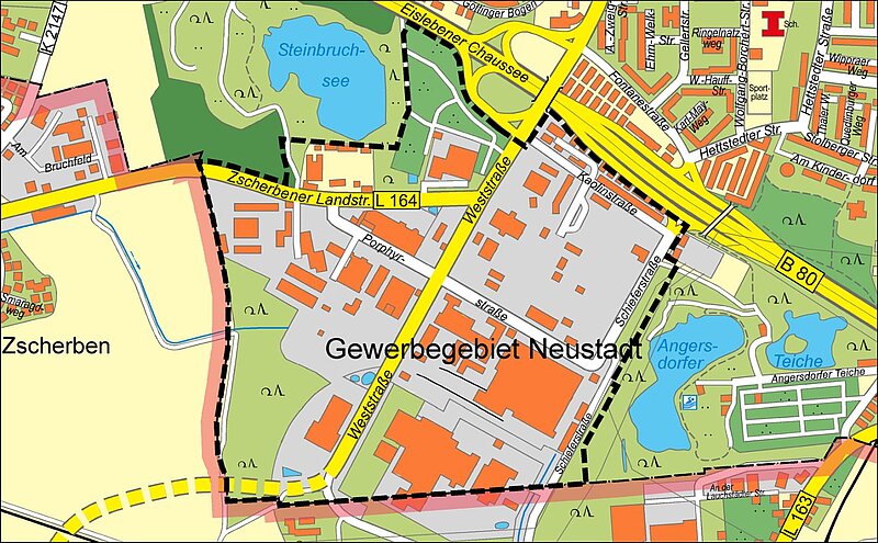 Bebauungsplan Nr Gewerbegebiet Neustadt Halle Saale H Ndelstadt