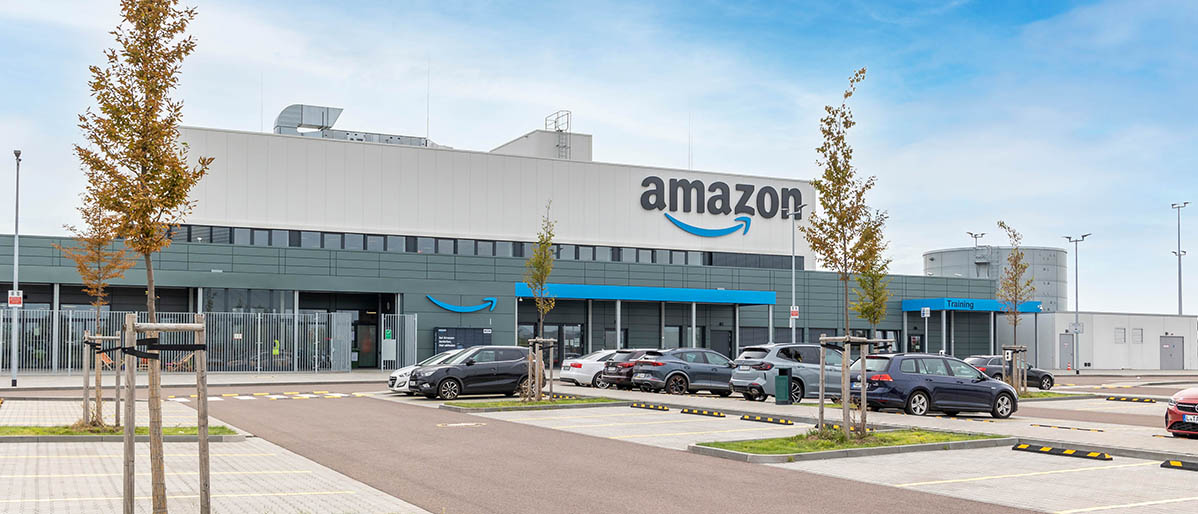 Außenansicht von Amazon im Industriepark