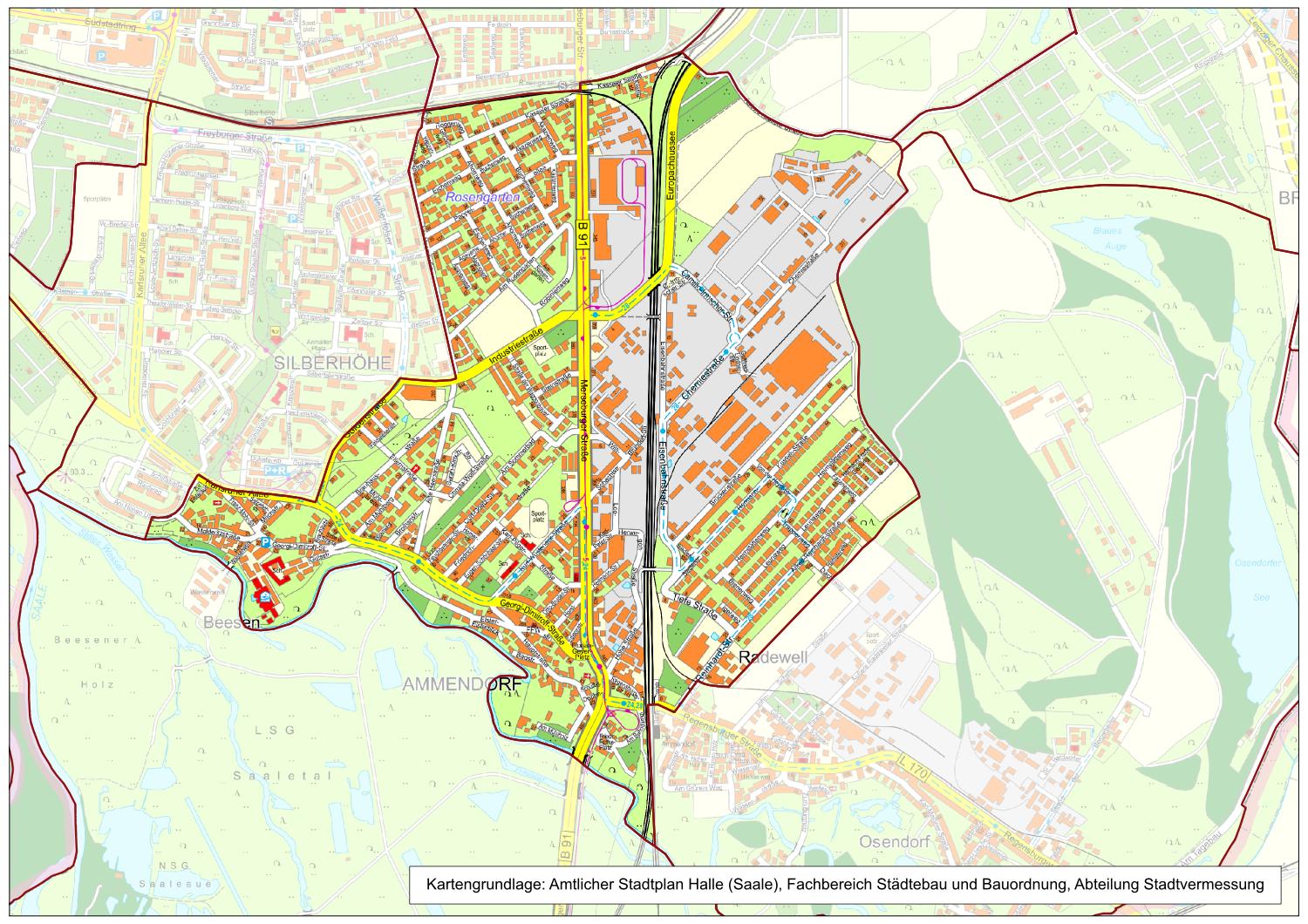 Auszug aus dem Amtlichen Stadtplan