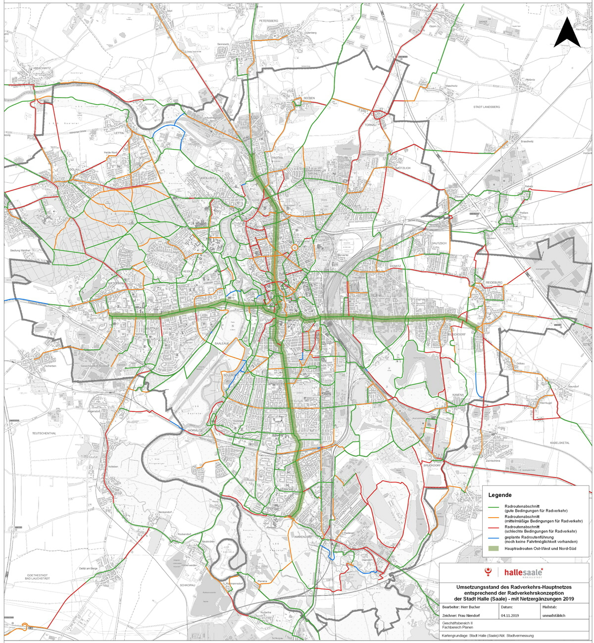 Liniennetz Radverkehr