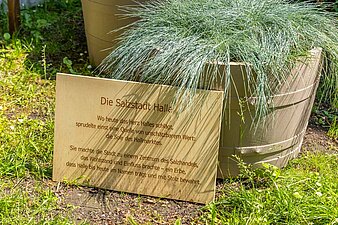 Schrifttafel zur Salzstadt Halle