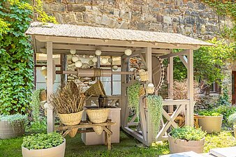 Hütte mit Salzkörben