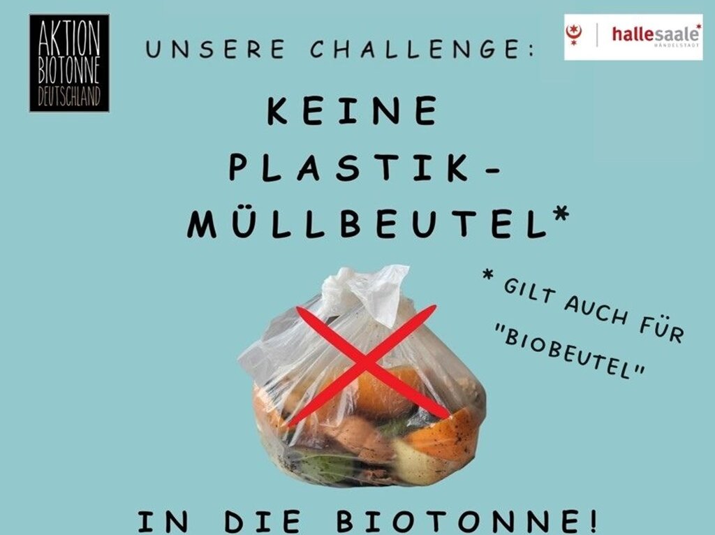 organische Abfälle in einer Plastiktüte