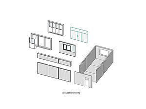 Zeichnung Wiederverwendbare Elemente wie Wände und Fenster