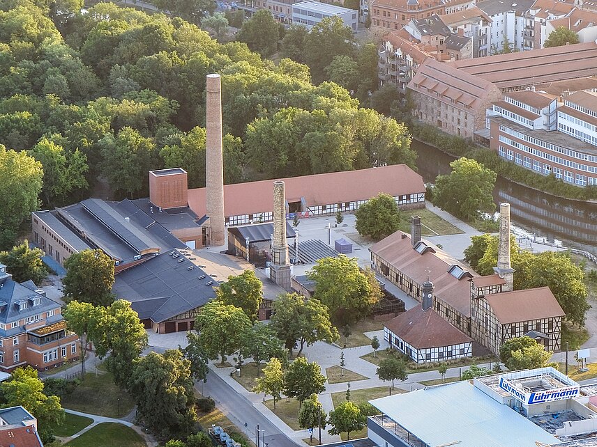 Luftaufnahme des historischen Saline-Areals, für das jetzt ein kooperatives Entwicklungs- und Nutzungskonzept erarbeitet wird. Foto: Sebastian Bergner