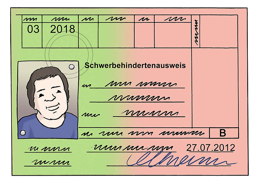 Ansicht eines Schwerbehindertenausweises