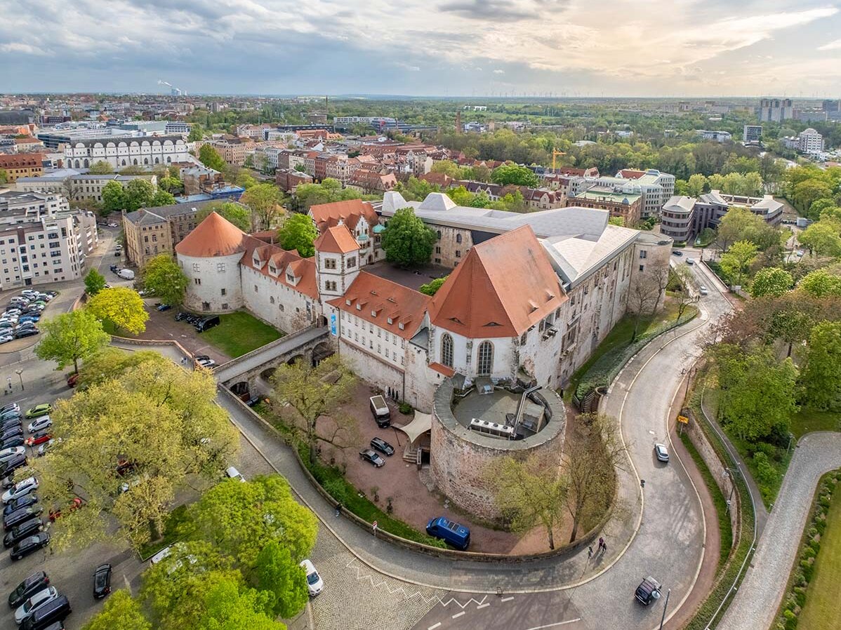 Schrägluftbild der Moritzburg