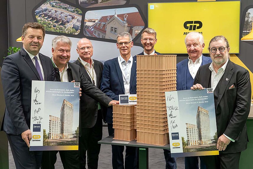 Vorstellung des Hotelprojektes am Riebeckplatz auf der Expo Real in München