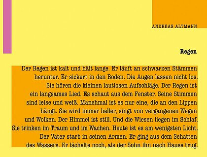 Fliese mit einem Gedicht von Andreas Altmann