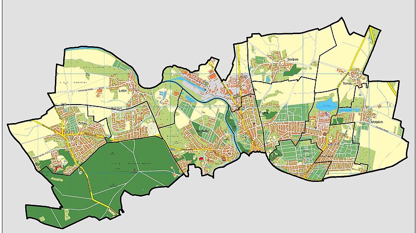 Stadtgrundkarte Hallescher Norden