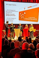 André Förster vom Schwemme e. V. berichtet von seinem Ehrenamt. 