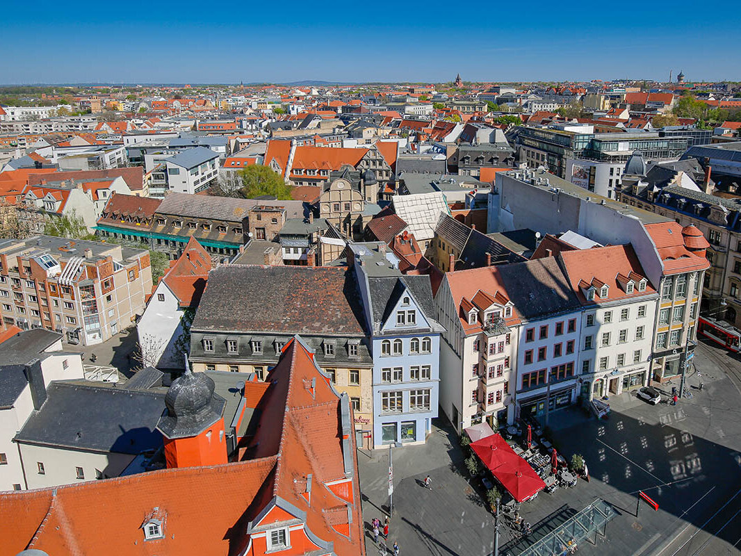 Schrägluftbild Marktplatz Blick Richtung Norden