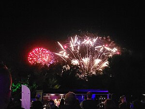 Feuerwerk von der Ziegelwiese aus zu sehen